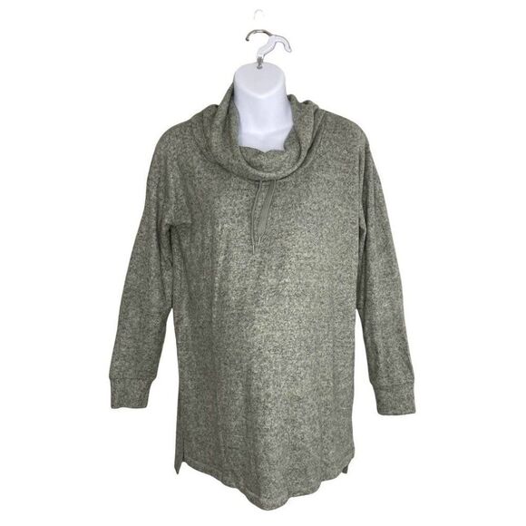 Motherhood Maternity Oversized Sweater Top Women's SMALL Gray Cowl-Neck Soft NEW - Picture 1 of 10